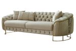 Lucas 3 Seat Sofa, Biege