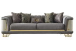Romans Stationary Living Room Sofa Only | Grey | 3 Seats Sofa