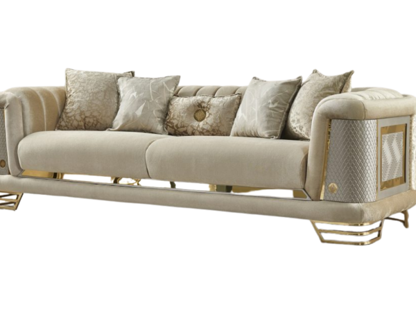 Romans 3 Seat Sofa, Beige