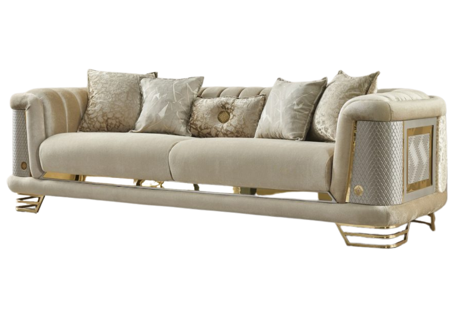 Romans 3 Seat Sofa, Beige