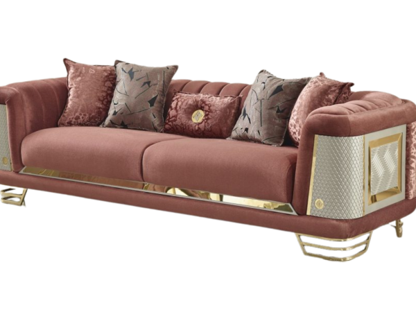 Romans Stationary Living Room Sofa Only | Brick | 3 Seat Sofa