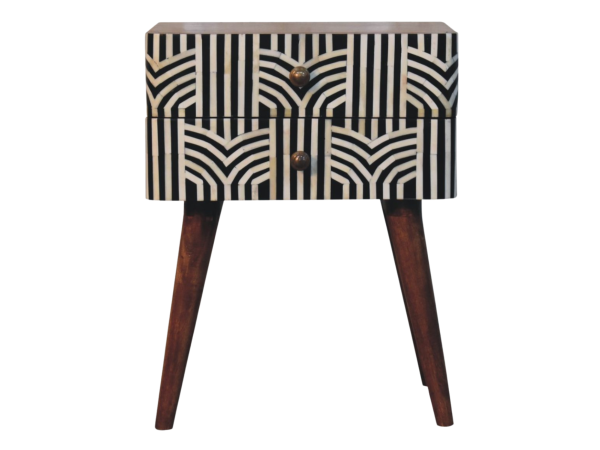 Honey Caramel Edessa Bone Inlay Bedside