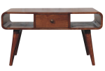 Curved Honey Caramel Coffee Table