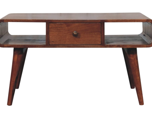 Curved Honey Caramel Coffee Table
