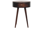 Nordic California Walnut Circular Shaped Bedside