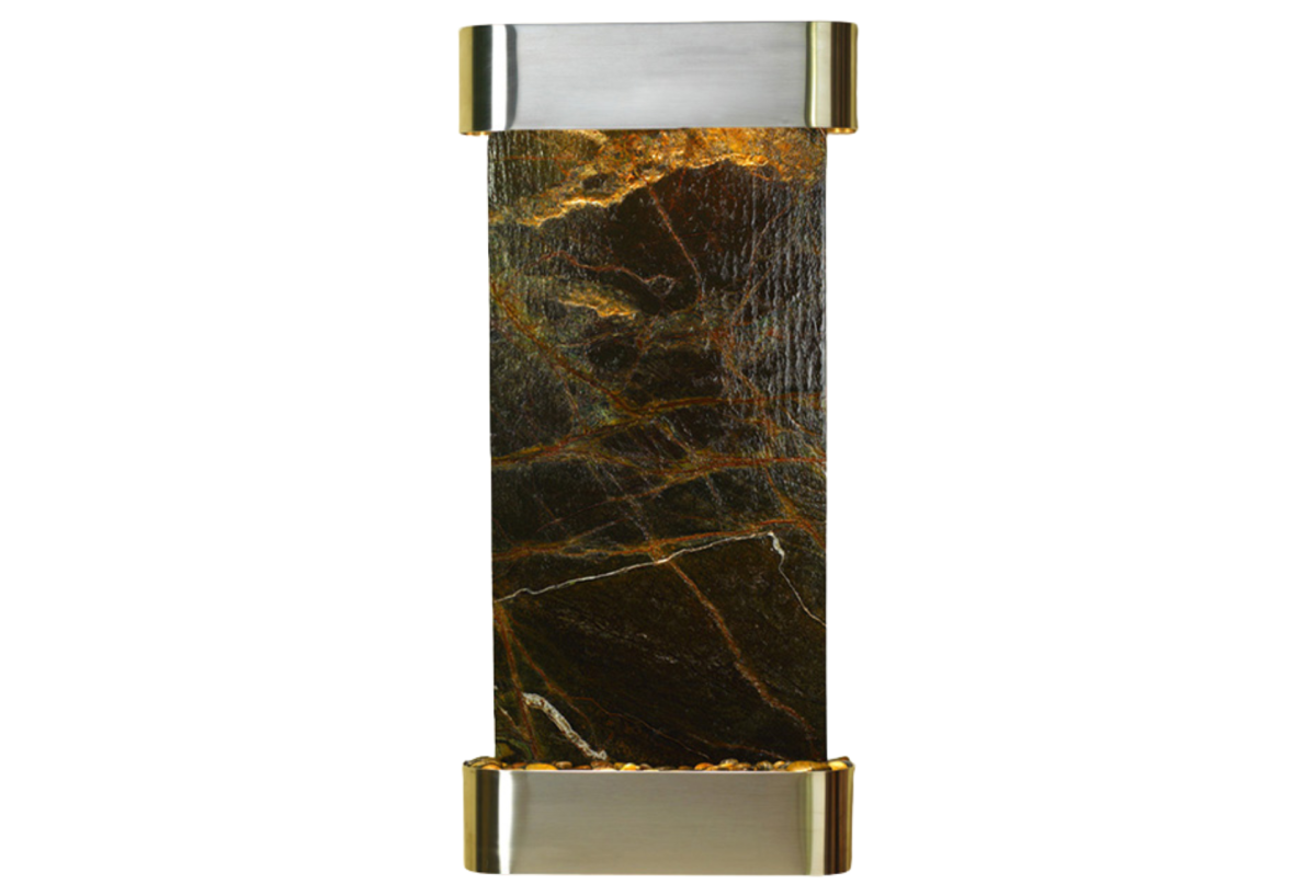 Cascade Springs-Round-Stainless Steel-Green Marble