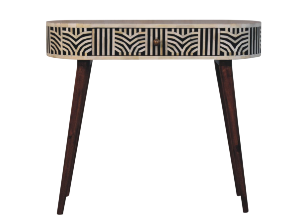 Honey Caramel Edessa Bone Inlay Console Table