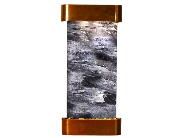 Cascade Springs-Round-Rustic Copper-Black Spider Marble