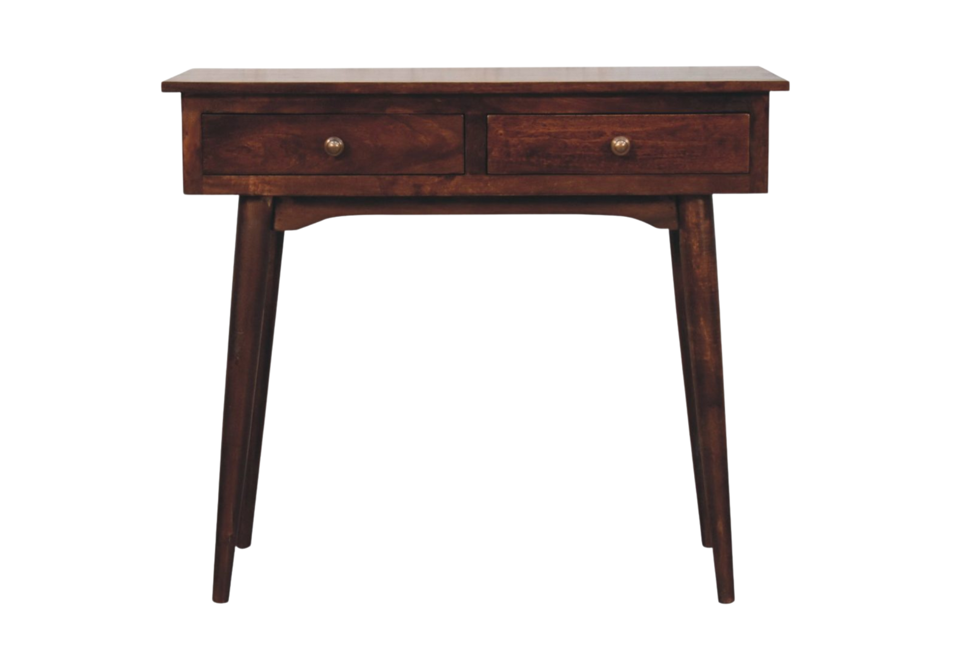 California Walnut Hallway 2 Drawer Console Table