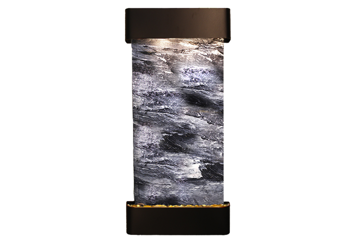 Cascade Springs-Round-Blackened Copper-Black Spider Marble