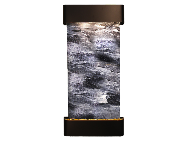 Cascade Springs-Round-Blackened Copper-Black Spider Marble