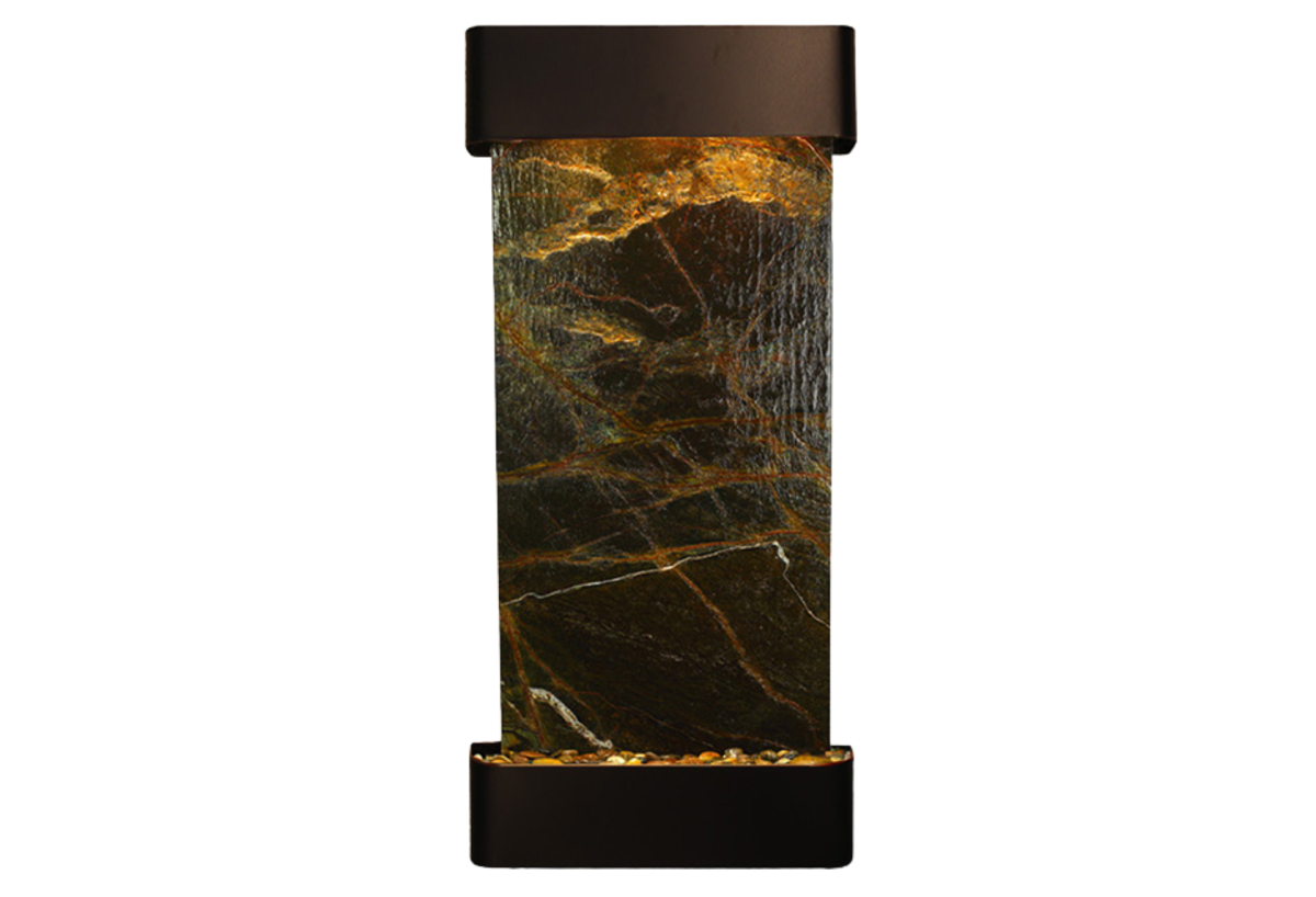 Cascade Springs-Round-Blackened Copper-Green Marble