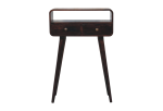 Mini California Walnut Curved Console Table