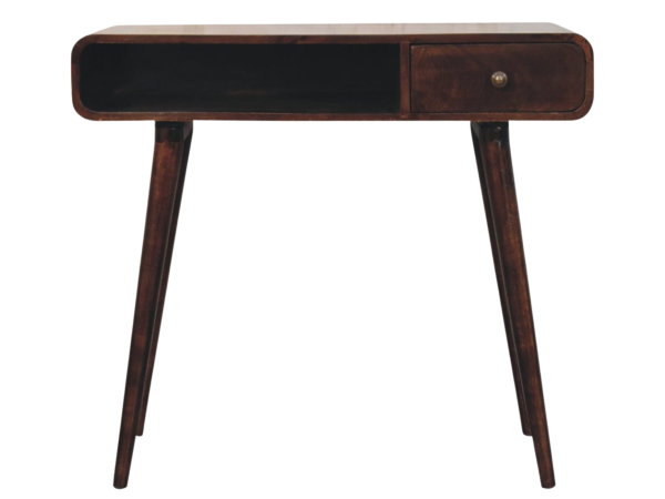 Curved California Walnut Writing Desk