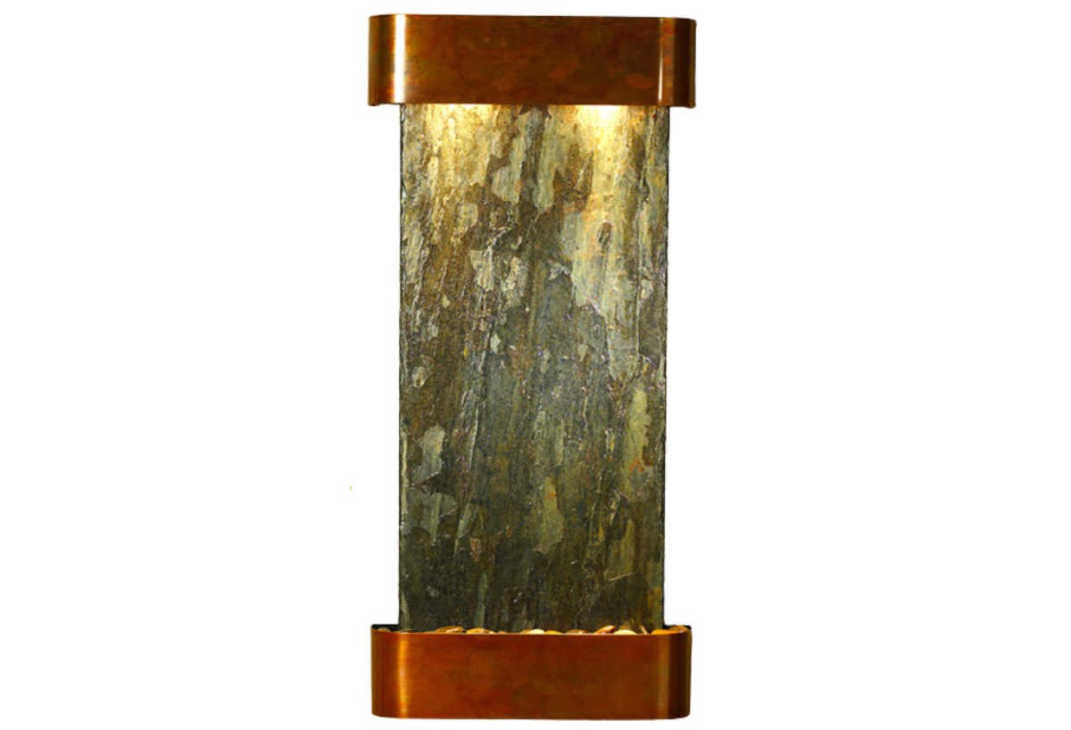 Cascade Springs-Round-Rustic Copper-Green Natural Slate