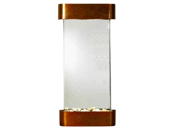 Cascade Springs-Round-Rustic Copper-Silver Mirror