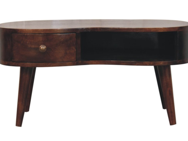California Walnut Wave Coffee Table