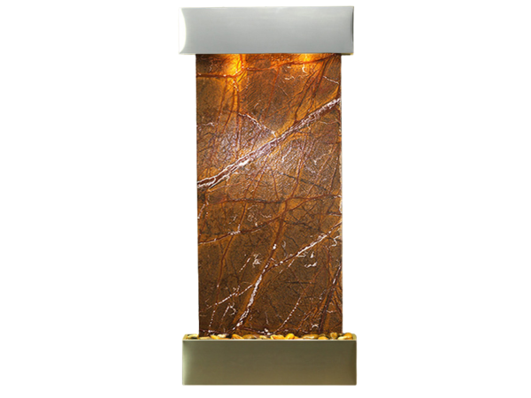 Cascade Springs-Square-Stainless Steel-Brown Marble