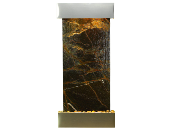 Cascade Springs-Square-Stainless Steel-Green Marble