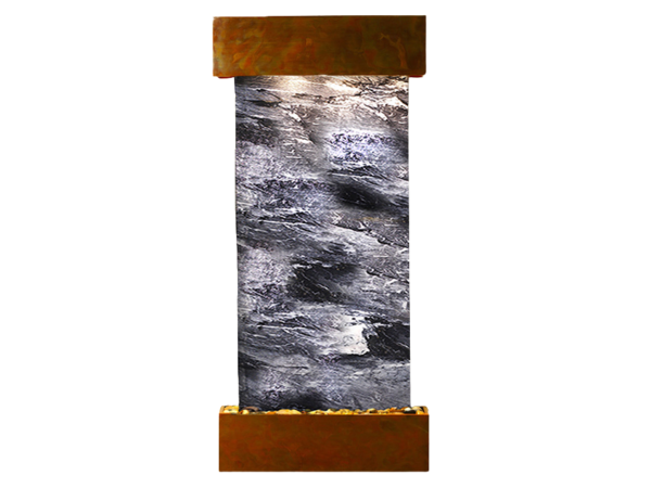 Cascade Springs-Square-Rustic Copper-Black Spider Marble