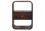 California Walnut Curved Edge Bedside