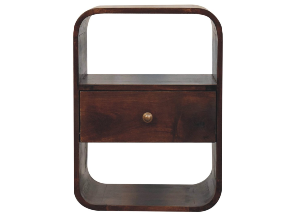 California Walnut Curved Edge Bedside