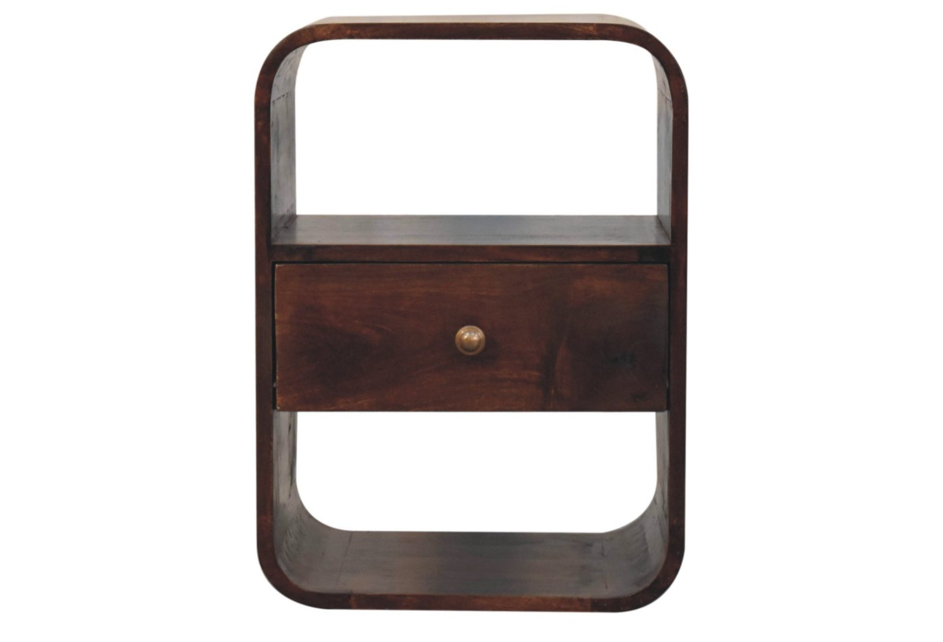 California Walnut Curved Edge Bedside
