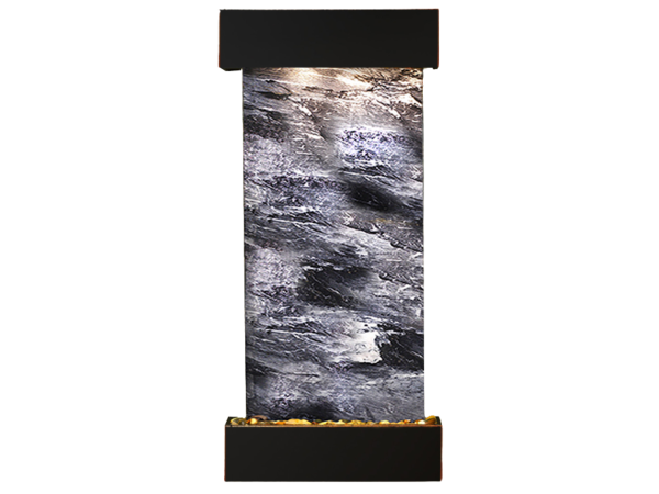 Cascade Springs-Square-Blackened Copper-Black Spider Marble