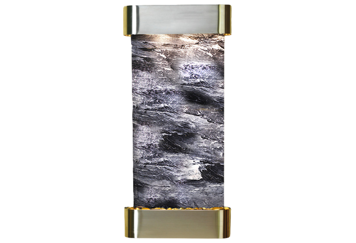 Cascade Springs-Round-Stainless Steel-Black Spider Marble
