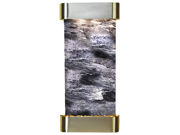 Cascade Springs-Round-Stainless Steel-Black Spider Marble