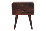 Curved California Walnut Bedside