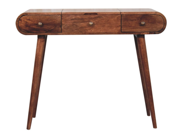 Honey Caramel Round Dressing Table