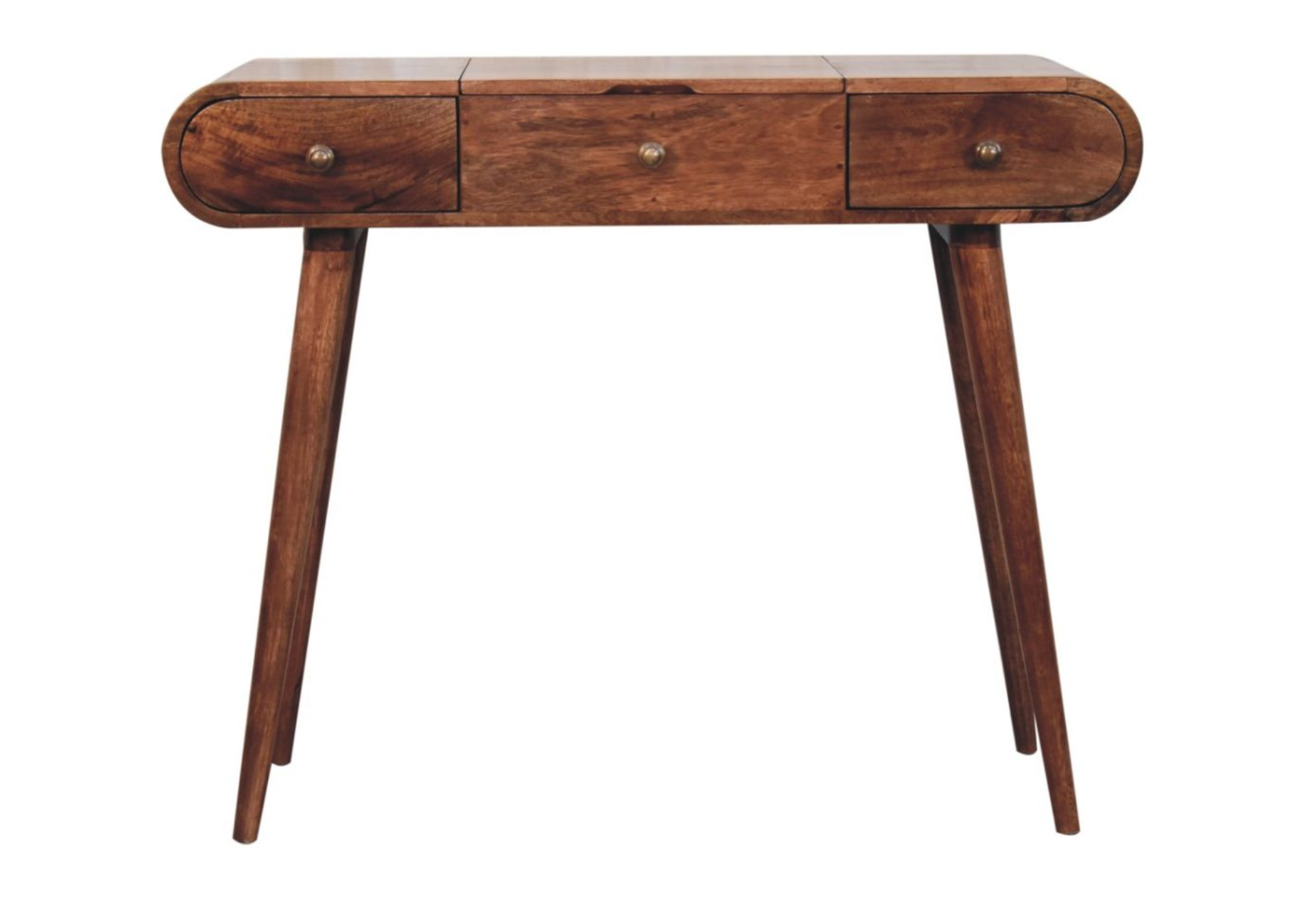 Honey Caramel Round Dressing Table