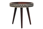 Honey Caramel Small Patterned Nordic Style End Table