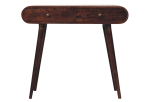 California Walnut Curved Edge Console Table