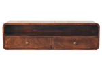 Floating California Walnut Open Console