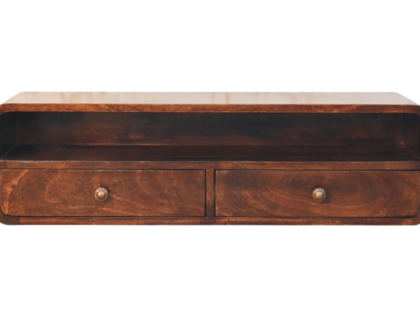 Floating California Walnut Open Console