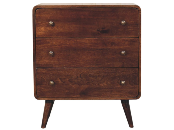 Curved California Walnut Chest