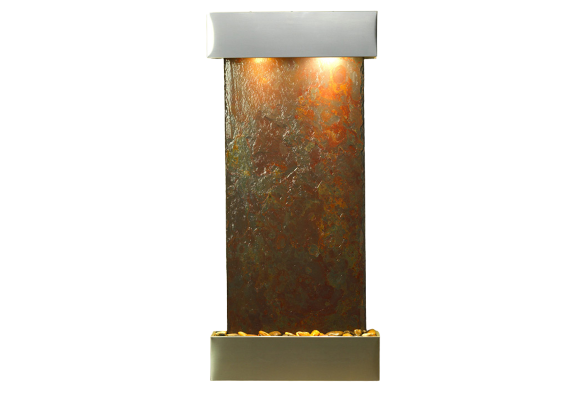 Cascade Springs-Square-Stainless Steel-Multi-Color Natural Slate
