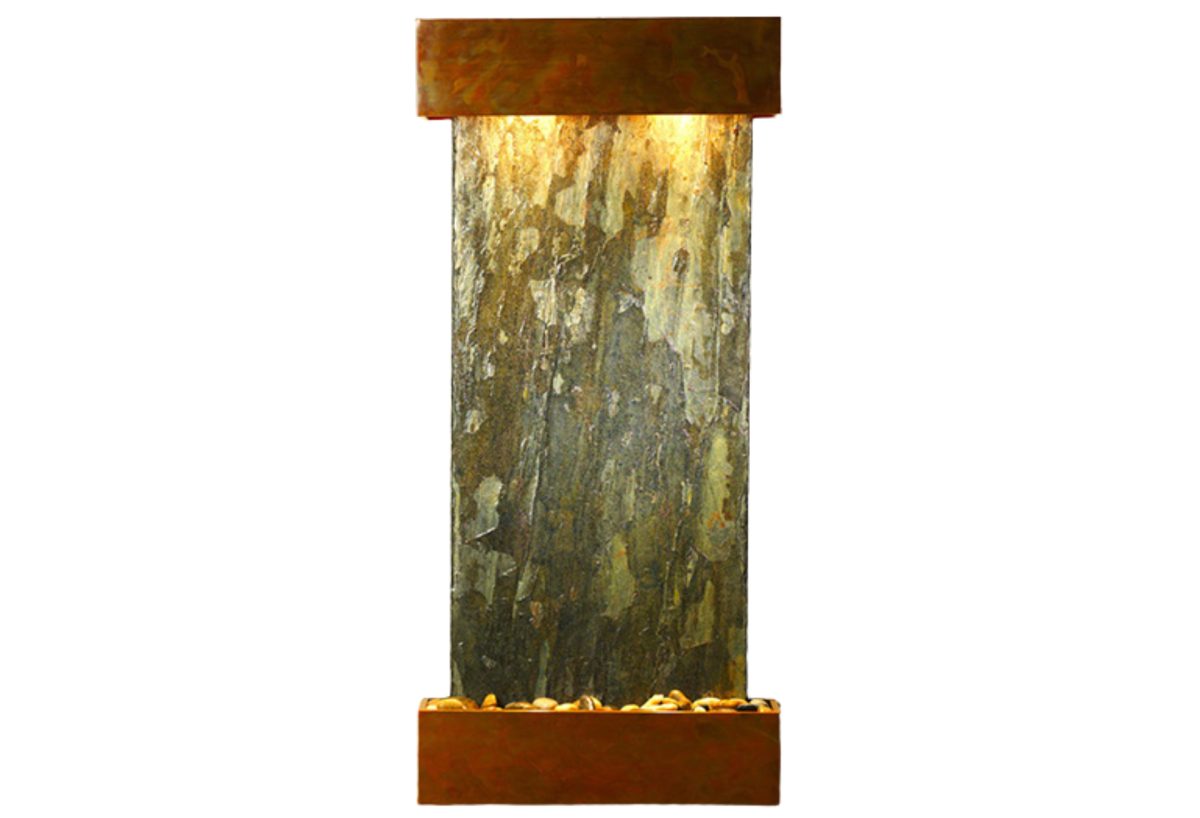 Cascade Springs-Square-Rustic Copper-Green Natural Slate