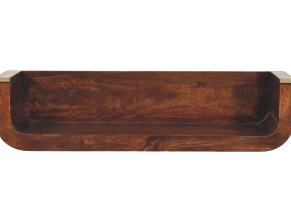 Indira California Walnut Floating Console Table