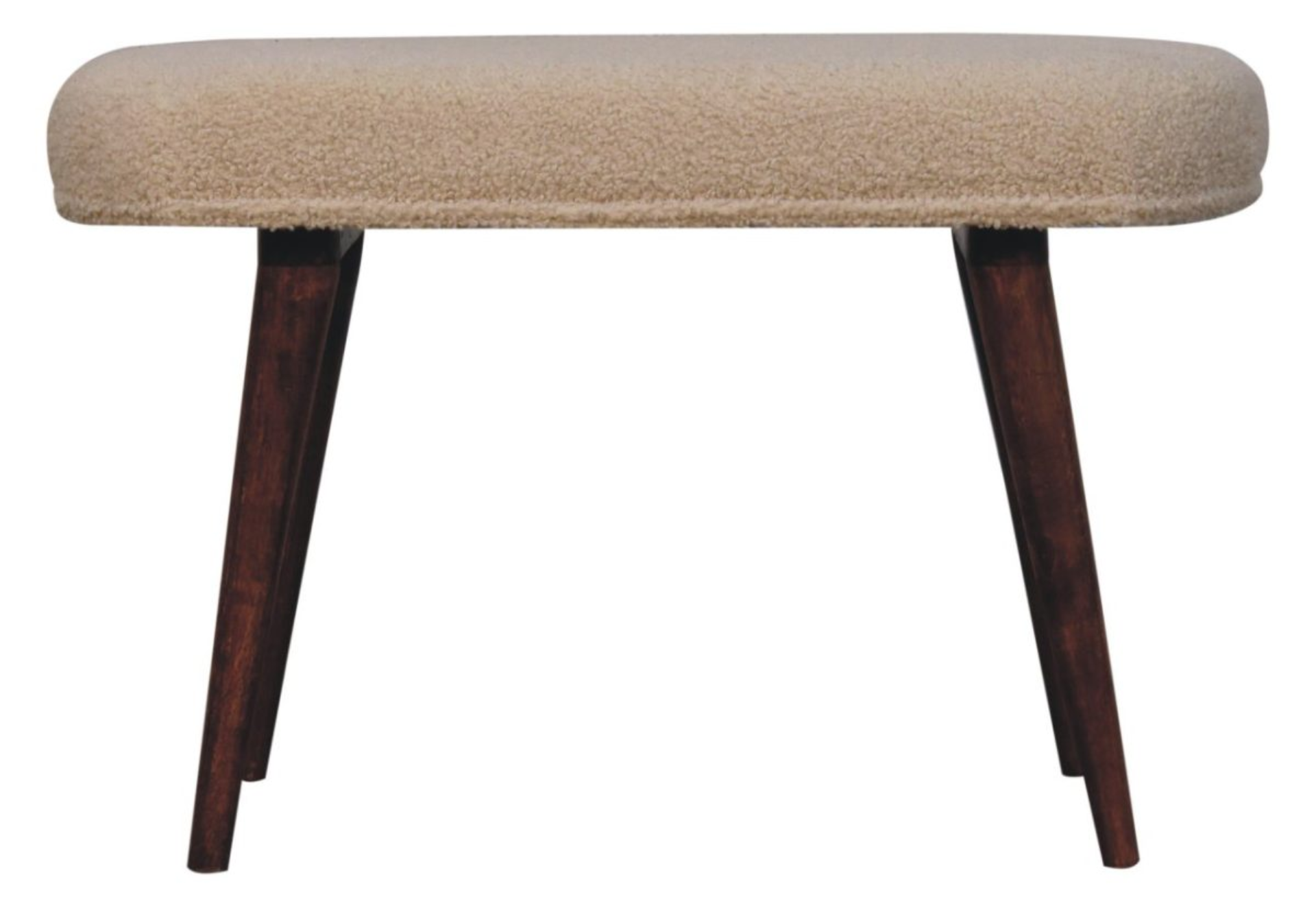 Honey Caramel Boucle Cream Nordic Bench