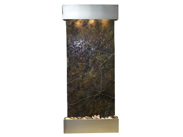 Inspiration Falls-Square-Stainless Steel-Green Marble