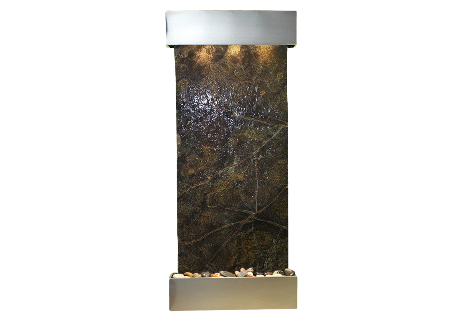 Inspiration Falls-Square-Stainless Steel-Green Marble