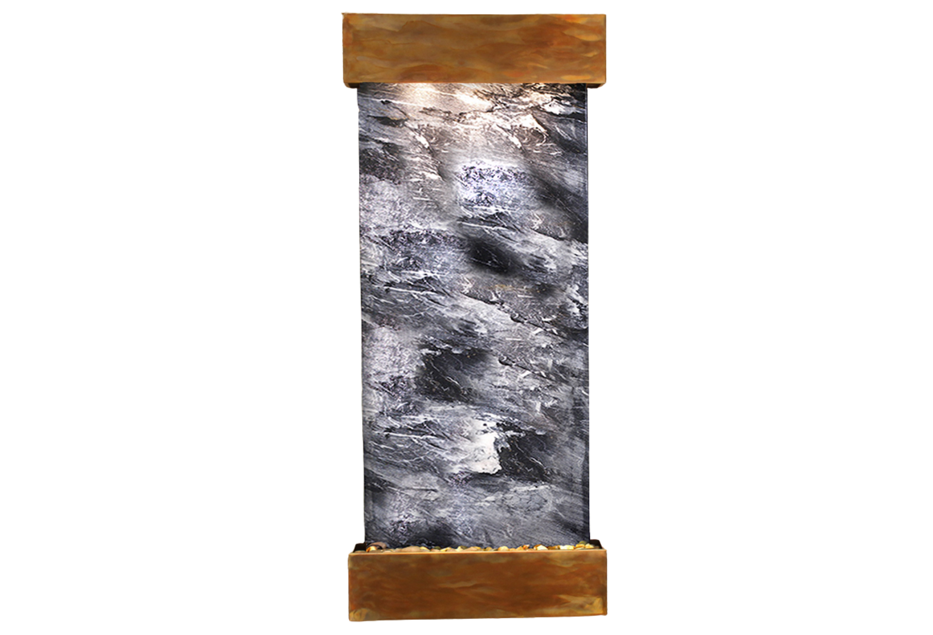 Inspiration Falls-Square-Rustic Copper-Black Spider Marble