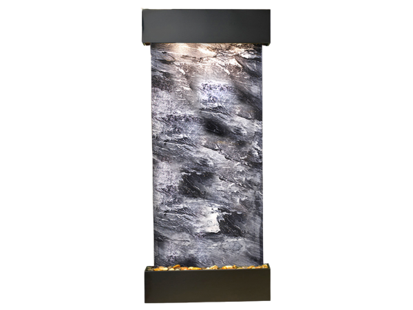 Inspiration Falls-Square-Blackened copper-Black Spider Marble