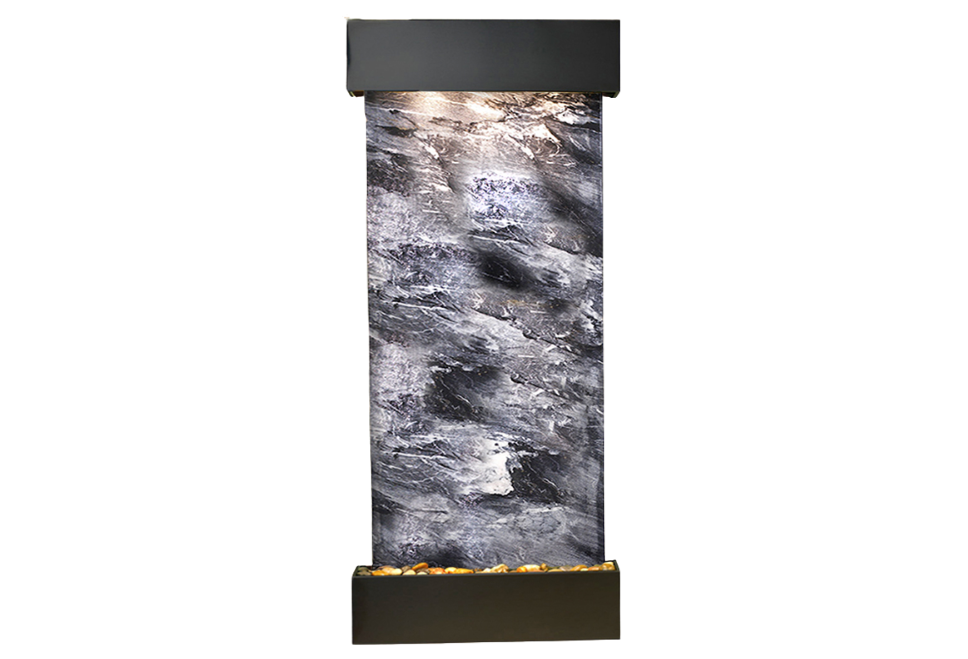 Inspiration Falls-Square-Blackened copper-Black Spider Marble
