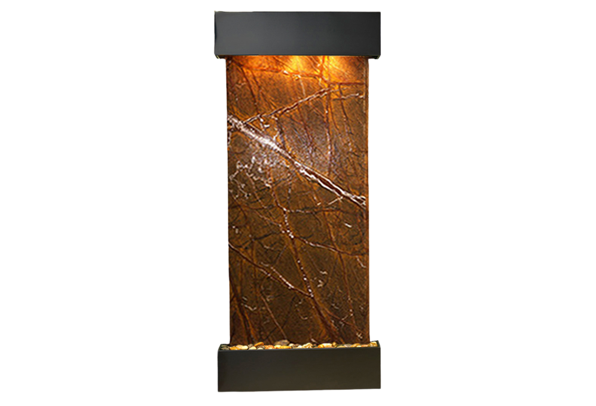 Inspiration Falls-Square-Blackened copper-Brown Marble