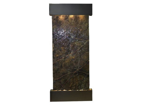 Inspiration Falls-Square-Blackened copper-Green Marble