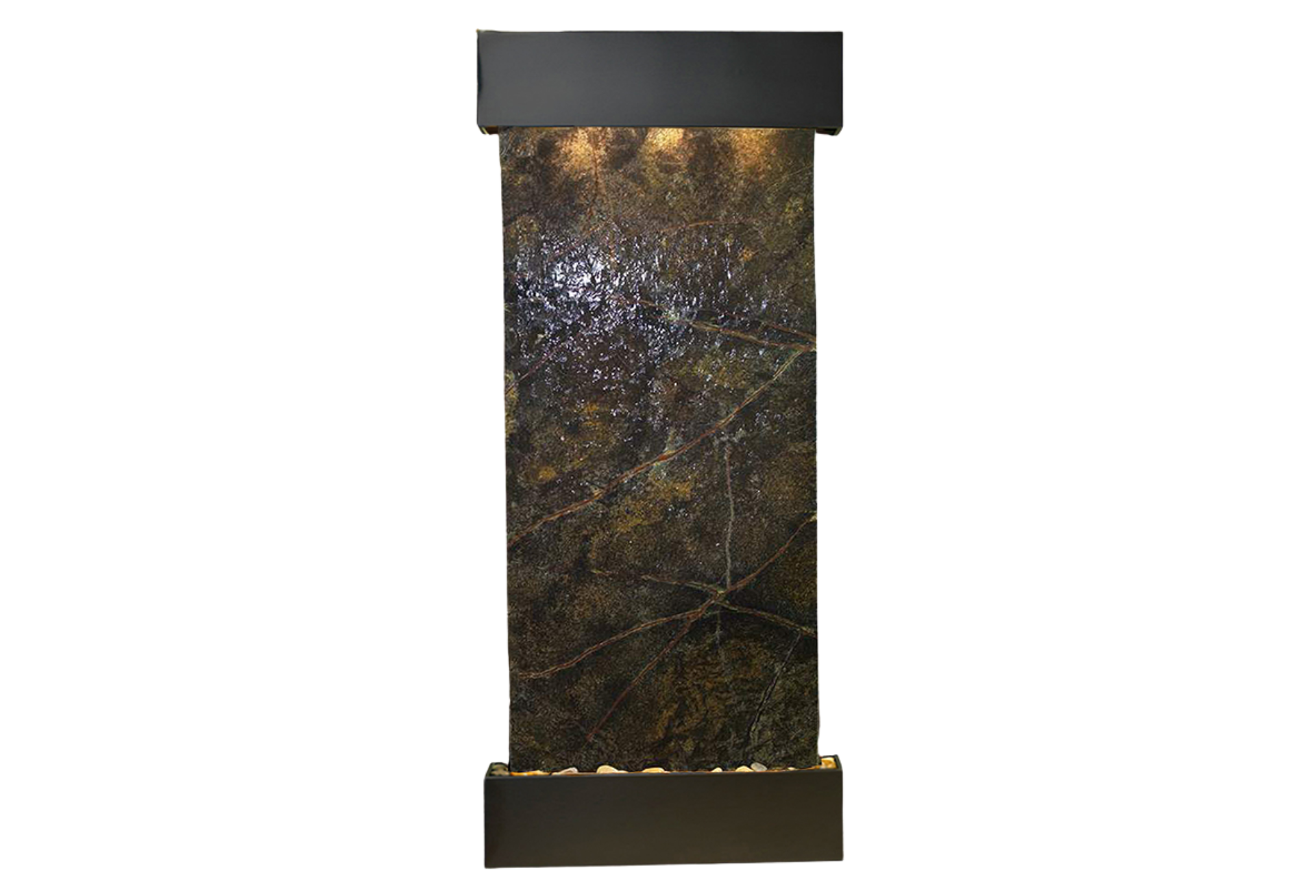 Inspiration Falls-Square-Blackened copper-Green Marble